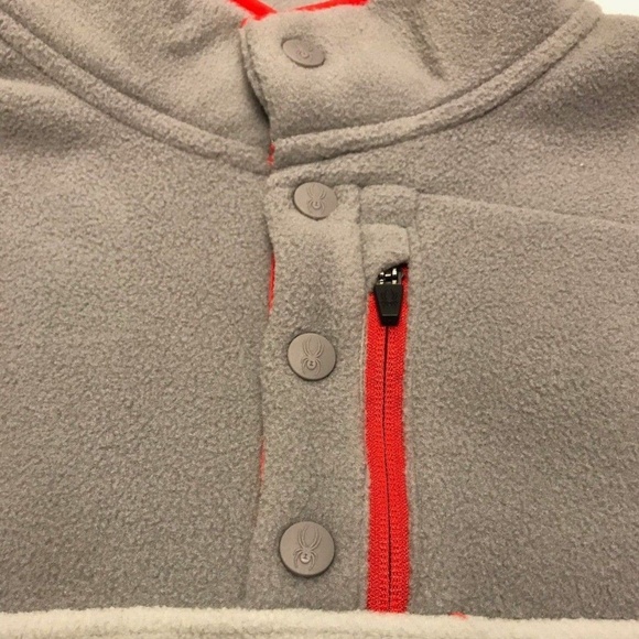 SPYDER Pull-Over 1/4 Button Polar Fleece Jacket - Picture 5 of 7